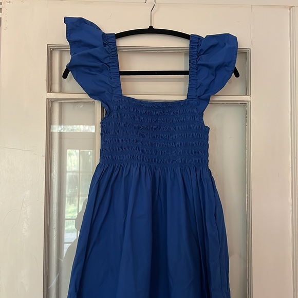 o.p.t Blue Ruffled Sleeve Maxi Dress - Picture 4 of 9